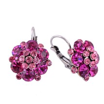 7 Colors 2021 Lady Colorful Beads Lucky Rhinestones Ethnic Clip On Earrings For  - £7.05 GBP