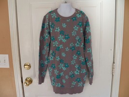 Jordache Blue Floral Tunic W/Zipper Size L (10/12) Girl&#39;s NEW HTF - $15.33