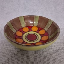 Department 56 Bowl Red Orange Bowl Ceramic Fall Decor 4 5/8&quot; x 1 1/2&quot; - £10.35 GBP