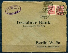 Germany 1923 Cover 10 millions Dresden Bank Berlin 4081 - £4.69 GBP