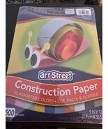 Art Street 9&quot; x 12&quot; Construction Paper Assorted Colors 500 Sheets 10 Ass... - $21.12 CAD