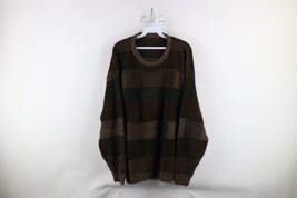 Vintage 90s Coogi Style Mens Large Ed Bassmaster Checkered Knit Dad Sweater - £45.77 GBP