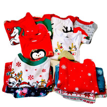 Baby Girls Size 2T Christmas Pajamas Sets &amp; Tops Mixed Brand 14 Piece Lot - £23.66 GBP