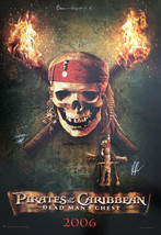 Pirates of the caribbean Signed Movie Poster  - £173.98 GBP