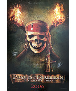 Pirates of the caribbean Signed Movie Poster  - $220.00