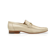 Belvedere Men's Bruno Genuine Ostrich Leg and Italian Calf Loafer Cream 1026 image 2