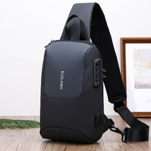 Men Lock Shoulder Bag Sling Crossbody Chest Oxford Travel Outdoor Backpack  - £25.02 GBP