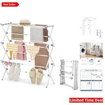 Versatile Folding Drying Rack - 3-Tier Compact Airer for Delicate Baby C... - $70.24