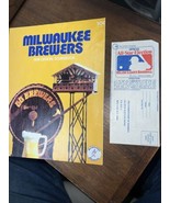 1974 Milwaukee Brewers vs Kansas City Royals Program Scorecard All Star ... - $380.59 MXN