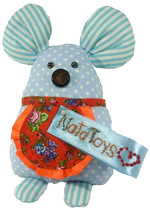 Handmade toy in sky blue cotton - 1R10 - $44.18 CAD