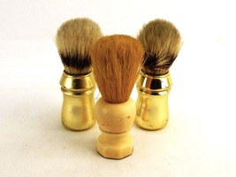 Lot of 3 Vintage Shaving Brushes, 1 x Fuller/2 x Eterna, Pure Bristles - £18.39 GBP