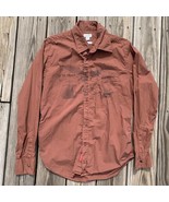 Vtg Guess Authentic Pearl Snap BOHO Shirt Long Sleeve Rust Mens Size S S... - £11.42 GBP