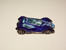 Hot Wheels Sinistra Metallic Blue Flame Car Mattel 20022 - $4.99