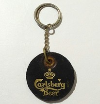 CARLSBERG BEER ✱ Vintage Old Leather Keychain Porte-Clés Schlusselanhanger - £5.44 GBP