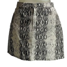 BLANK NYC Skirt B&amp;W Reptile Print Denim Mini 5 pocket Styling Women&#39;s Si... - £15.78 GBP