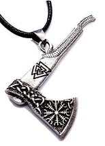 Viking Axe Pendant Helm of Awe Mammen Valknut Norse Cord Lace Necklace - £12.40 GBP