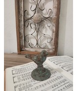 Greenfinch Bird Statue Cast Iron Home Decor - $19.09 CAD