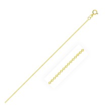 14k Yellow Gold Cable Link Chain 0.5mm Width 16&quot;-20&quot; Inch Length Necklace - £94.61 GBP+