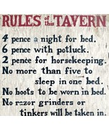 Rules Of The Tavern Sign 1960s Handmade Wood Pub Sign Yarmouth Maine Vin... - $68.53 CAD
