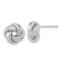 14k Gold Polished Love Knot Post Earrings TL1057W - £143.40 GBP