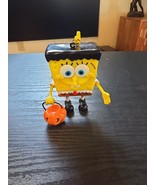 Clip On Halloween SpongeBob SquarePants Figure Keychain 2003 Pumpkin  - $241.37 MXN
