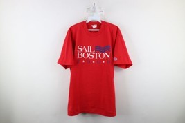 Vintage Y2K 2000 Champion Mens Large Faded Spell Out Sail Boston T-Shirt... - $39.55