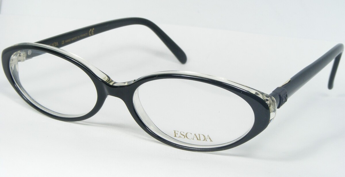 ESCADA E0102 E732 Noir/Transparent Lunettes Monture 51-16-140mm France - $86.11