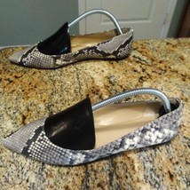 Vintage Snake Print Leather Pointed Toe Flats Michael Kors Size 9.5M - £37.88 GBP