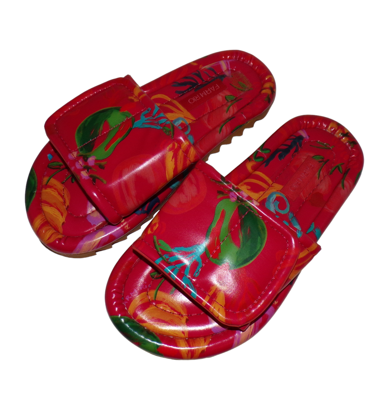 Primary image for Anthropologie Farm Rio Puffy Slides Sandals Shoes Size 8, Lk Nw