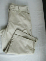 Worthington  pants cropped Capri Modern Fit  14P beige flat front inseam 20&quot; - $11.71