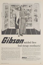 1956 Print Ad Gibson Refrigerator Freezer Food Storage Sweethearts Greenville,MI - £15.79 GBP
