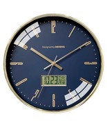 LED Display Large Modern Digital And Analogue Face Silent Wall Clock - $89.00