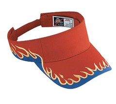 New Blue Red Gold Flame Fire Sun Visor Cap Hat Adjustable Skate Curved Biker - $9.00