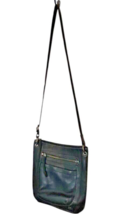 the sak black genuine pebbled leather adjustable crossbody bag 11 x 10 x... - $559.88 MXN