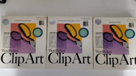 WordPerfect ClipArt - 3 Pack Bundle - Brand New - Vintage and Very Rare! - $125.00