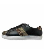 G.H. Bass Kylie Sneakers Size 7.5M Black Leopard Glitter Womens Fashion - £24.91 GBP