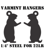 1/4&quot; 22LR Steel Shooting Targets 2pc Prairie Dog Varmint Silhouette Hangers - $574.85 MXN