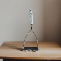 Vintage EKCO Chromium Potato Masher Dutch Blue Tulip Design Handle USA - €11,86 EUR