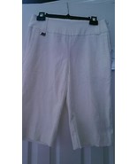 NWT Ladies LISETTE L SPORT Off White Zebra Embossed Golf Bermuda Shorts ... - $827.93 MXN