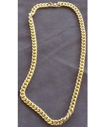 Monet Gold Tone Chain Link Necklace – GENTLY USED – VGC – THICK GOLD CHAIN - £23.34 GBP