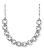 NWT BRIGHTON Interlok woven collar silver necklace adjustable length stu... - £94.16 GBP
