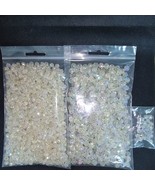 203g Vintage Acrylic AB Faceted Beads Lot Round Iridescent Craft Jewelry... - $66.23 CAD