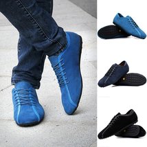 Fashion Couple Men&#39;s Sport Peas Flat Shoe Lace-Up Athletic Light Casual Sneakers - £37.79 GBP