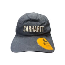 Carhartt Navy &amp; White Canvas Cap FastDry Comfort Block Letters (S09) - $24.98