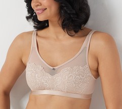 Breezies Mesh and Lace Unlined Wirefree Bra   36 B - £15.24 GBP