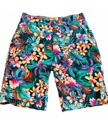 Hudson &amp; Barrow Mens Size 30 Flat Front Tropical Floral Colorful Shorts NWT - $565.28 MXN