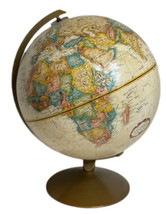 Vintage Replogle Globe 12 Inch Diameter Tan World Classic Series Made In... - $55.17