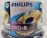 Philips LightScribe DVD-R 50 Record Discs 4.7 GB 120 Min 1-16x Speed NEW... - $29.69