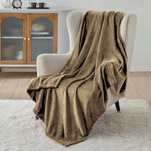 Bedsure Camel Fleece Blanket 50x70 Blanket - 300GSM Soft for - £21.99 GBP