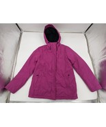 LL Bean Winter Warmer Jacket Nylon Fur Fleece Lined Hood Pink Women Park... - £39.51 GBP